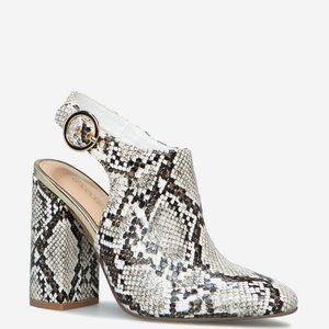 Snakeskin Patterned Heels